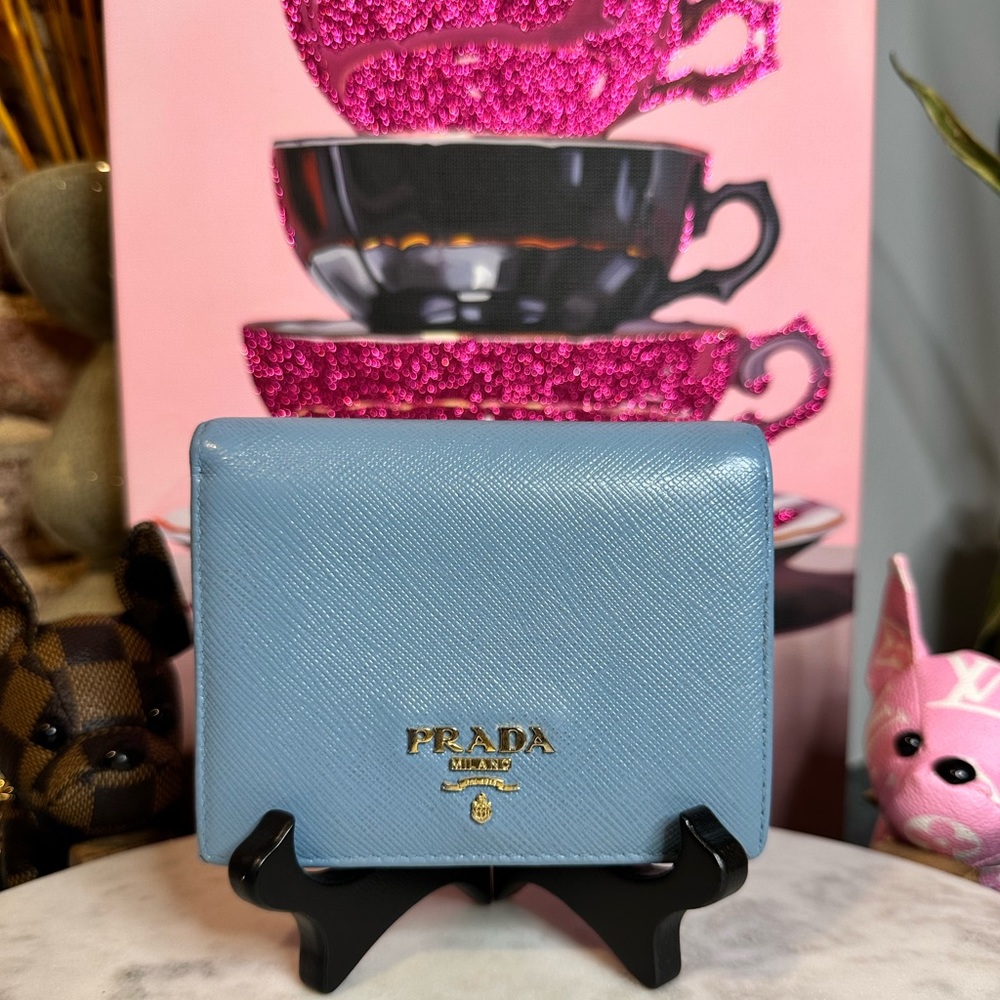 Prada Saffiano Leather Compact Wallet - Picture 3 of 15